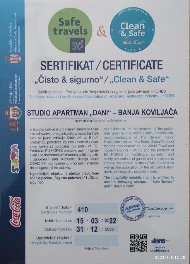 Studio Apartman Dani Banja Koviljača Zewnętrze zdjęcie